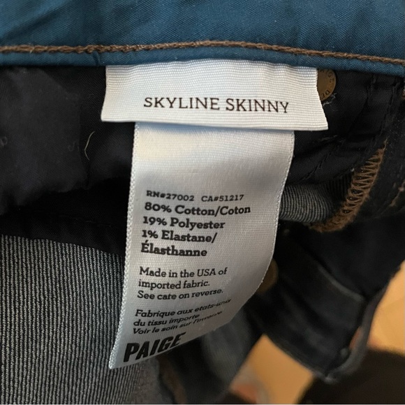 Paige Skyline Skinny Jeans Size 25 - Picture 6 of 6